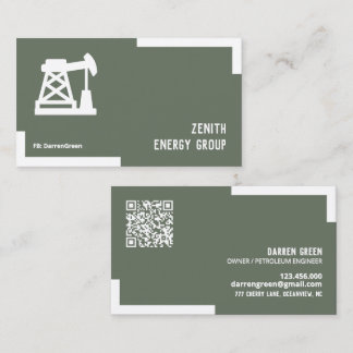 Carte De Visite QR de l'industrie pétrolière