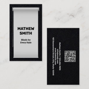Carte de visite QR des voyants à rouleaux