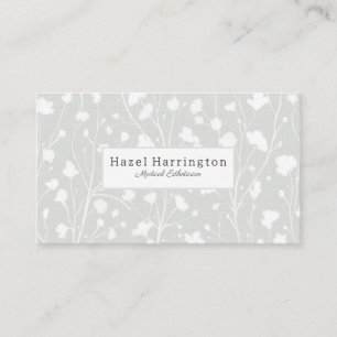 Carte de visite QR étonnant à fleurs molles neutre
