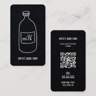Carte de visite QR personnalisé Lait laitier
