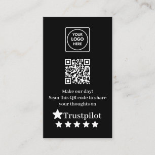 Carte de visite QR pour avis Trustpilot