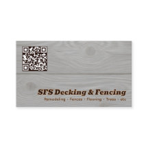 Carte de visite QR pour entreprise de terrasses et