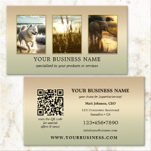 Carte de visite QR pour l'environnement naturel ve