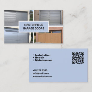 Carte de visite QR pour porte de garage