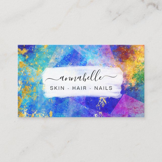 Carte De Visite *~* QR Rainbow AP26 Ethereal OPAL Parties scintill (Devant)