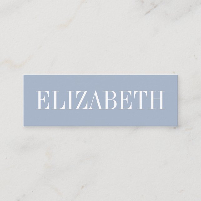 Carte de visite QRCode bleu Dusty moderne (Devant)