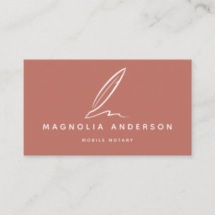 Carte De Visite Qualité du noeud mobile   Terracotta