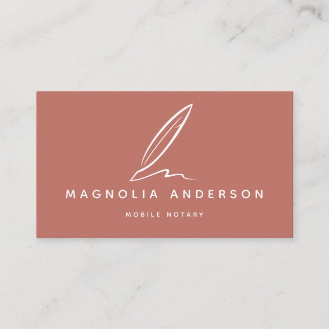 Carte De Visite Qualité du noeud mobile | Terracotta (Devant)