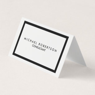Carte De Visite Qualité Unique Bordure Noire Blanc