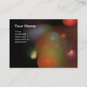 Carte De Visite QUANTUM BUBBLES MONOGRAM Vibrant noir violet