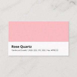 Carte De Visite Quartz rose   Couleur "douce et gracieuse"