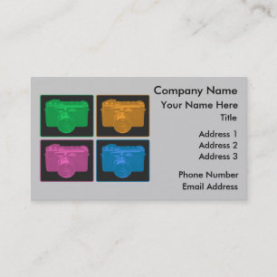 Carte De Visite Quatre appareils photo Pop Art