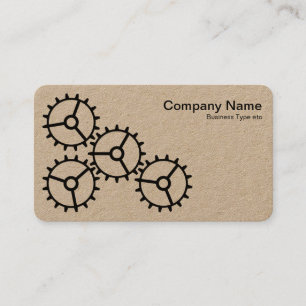 Carte De Visite Quatre engrenages III - Noir sur Kraft