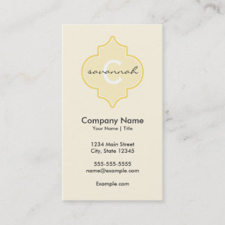 Carte De Visite Quatrefoil jaune