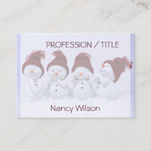 Carte De Visite Quatuor de bonhommes de neige