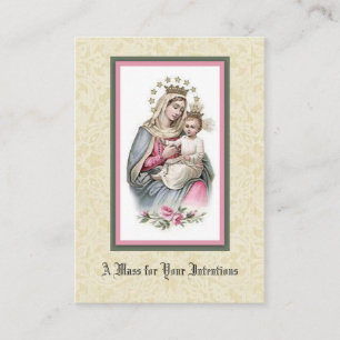Carte De Visite Queen Mary de offre de masse catholique Jésus