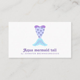 Carte De Visite Queue de Mermaid Féminine Côtière Élégante