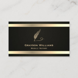 Carte De Visite Quill Noir Noir Noir Quill Nota Mobile