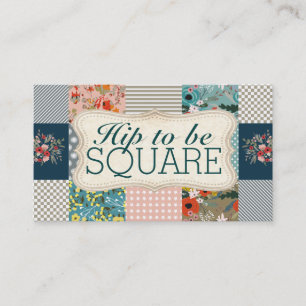 Carte De Visite Qulter piquant l'édredon floral de bloc de rayure