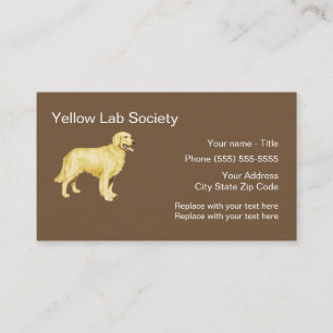 Carte De Visite Race jaune de chien de laboratoire