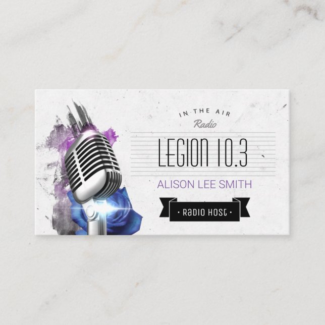 Carte De Visite Radio / Animateur radio / Podcast / Chanteur (Devant)