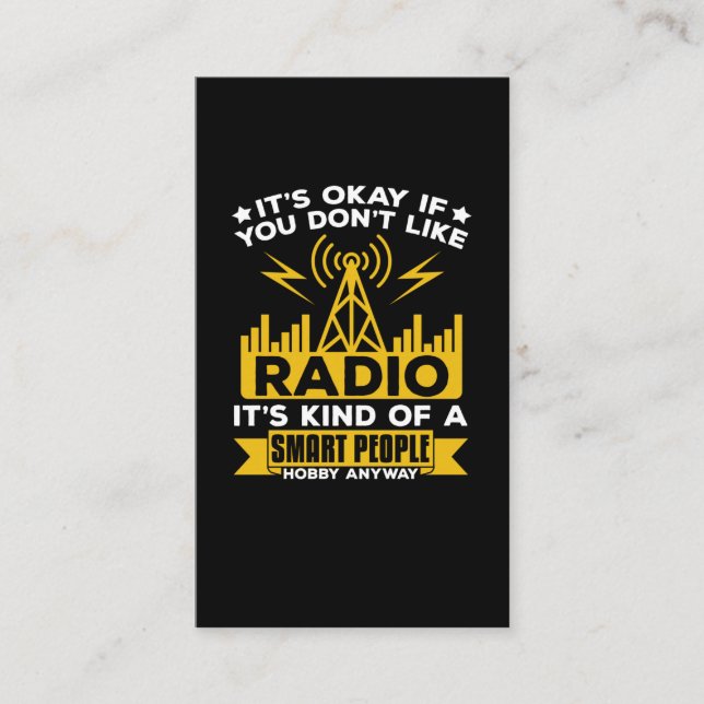 Carte De Visite Radio Hobby Funny Radio Opérateur (Devant)