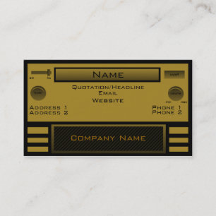 Carte de visite radio rétro, Or