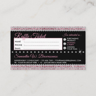 Carte De Visite Raffle Cinq Dollar Bijoux bling