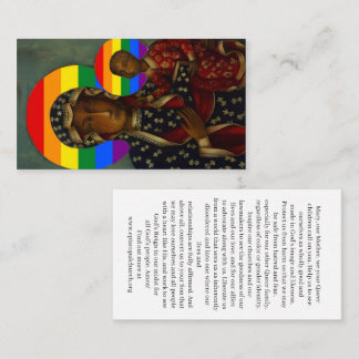 Carte De Visite Rainbow Black Madonna Holy Card