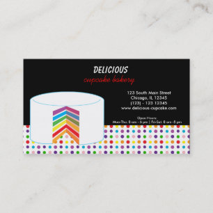 Carte De Visite Rainbow Business Cake