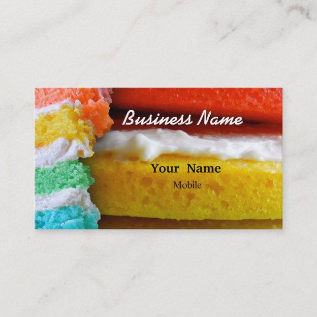 Carte De Visite Rainbow Cake (Devant)