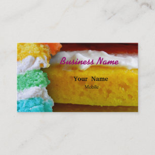 Carte De Visite Rainbow Cake