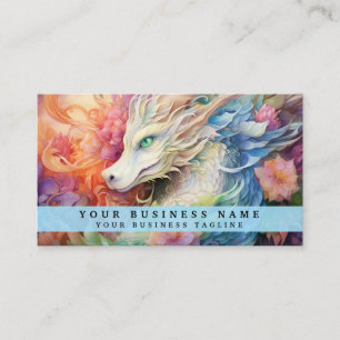 Carte De Visite Rainbow Chinese Dragon