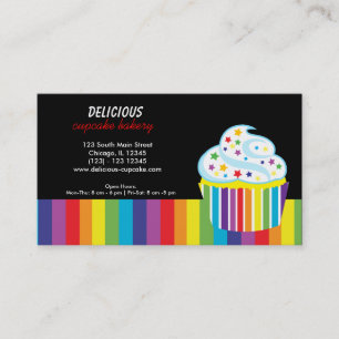 Carte De Visite Rainbow Cupcake