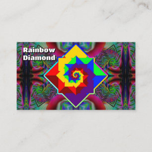 Carte De Visite Rainbow Diamond ( vous pouvez modifier les mots )
