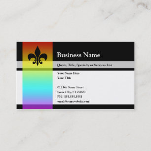 Carte De Visite rainbow fleur de lys