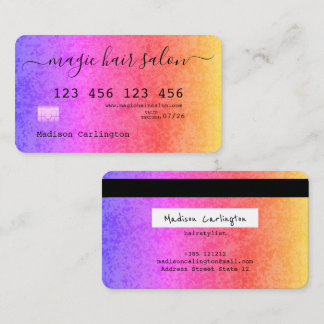 Carte De Visite Rainbow gradient credit card style 