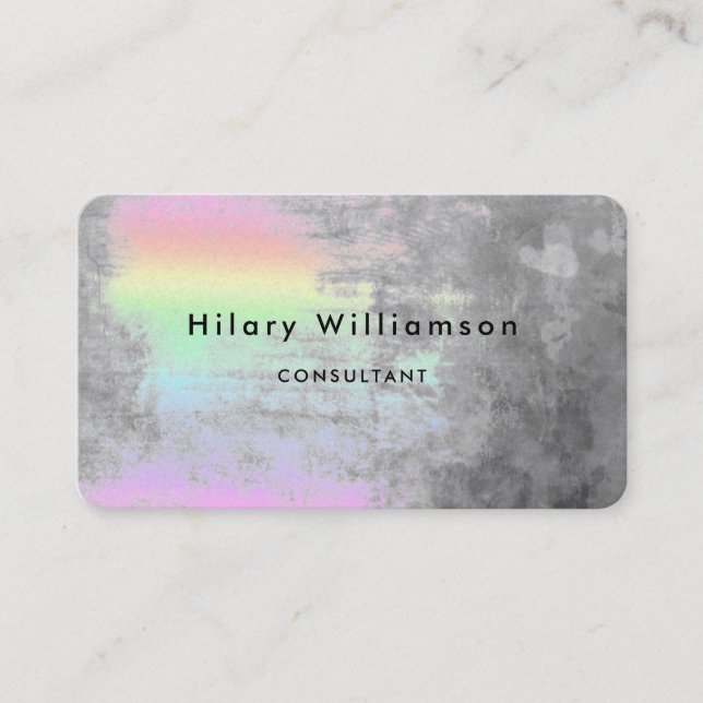 Carte de visite Rainbow Grey Pastel (Devant)