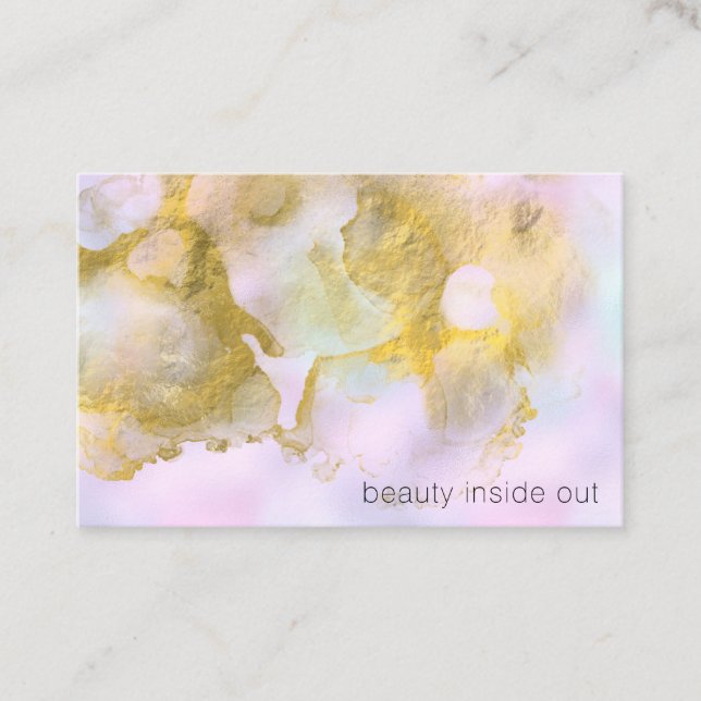 Carte De Visite *~* Rainbow Holograghic Hair Beauté Unicorn AP1 (Devant)