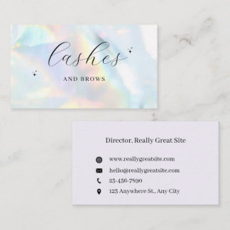 Carte De Visite  Rainbow Lash & Brow Business Card | Ed