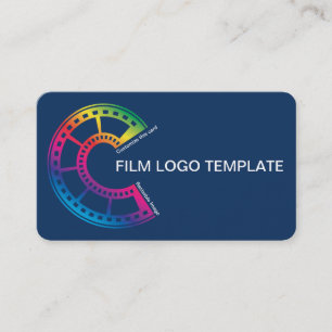 Carte De Visite Rainbow Logo Simple Media Film Strip