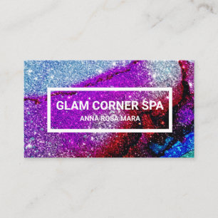 Carte De Visite *~* Rainbow Parties scintillant Glitz Glam Luxe Be