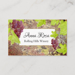 Carte De Visite Raisin de cuve de cave d'établissement vinicole d
