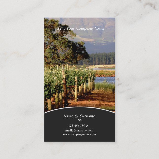 Carte De Visite Raisin de vignoble d'établissement vinicole de (Devant)