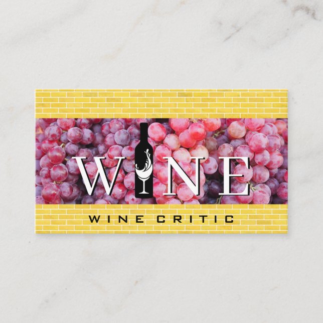 Carte De Visite Raisins de vin | Domaine viticole (Devant)