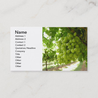 Carte De Visite Raisins verts sur la vigne