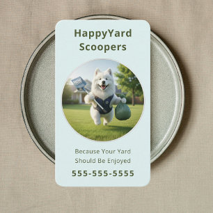 Carte De Visite Ramasseur de Caca de Chien Professionnel Nettoyage