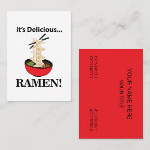 Carte De Visite Ramen C'est délicieux Ramen