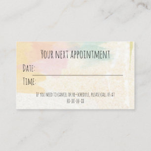 Carte De Visite Rappel de nomination