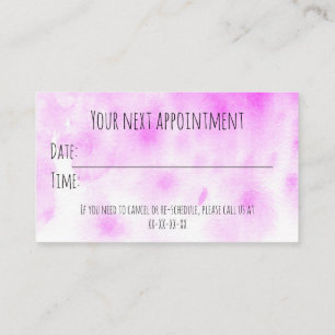 Carte De Visite Rappel de nomination